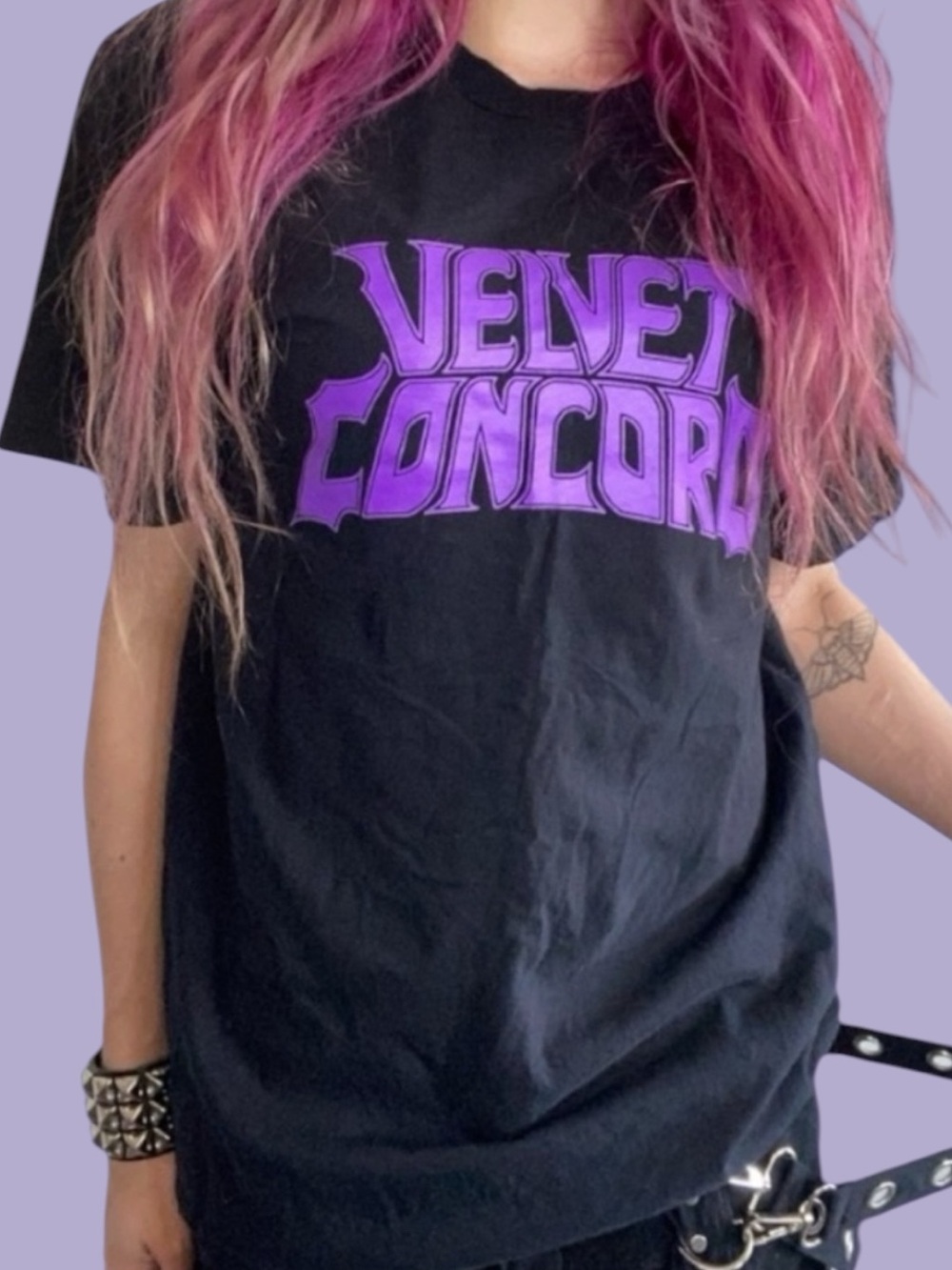 Velvet Concord Black & Purple Band Tee